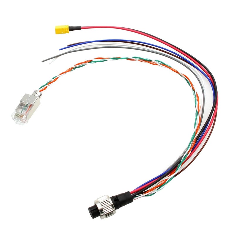 HangTon Ethernet Power Debugging Cable for DJI Livox Mid-360 Mid-70 Avia LiDAR Sensor, 1 to 3 Splitter, M12 Aviation 12-Pin RJ45 XT30 Flying Leads, 50cm - Image 2